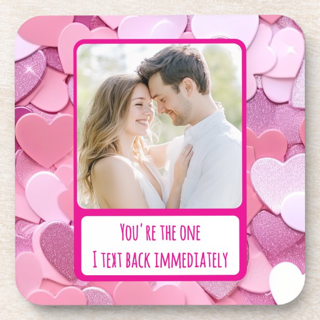 Porta-copo Love Heart Confetti I Text Back (Frente)