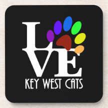 LOVE Key West Cats (texto branco)