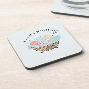 Porta-copo Love Knitting Yarn Bowl