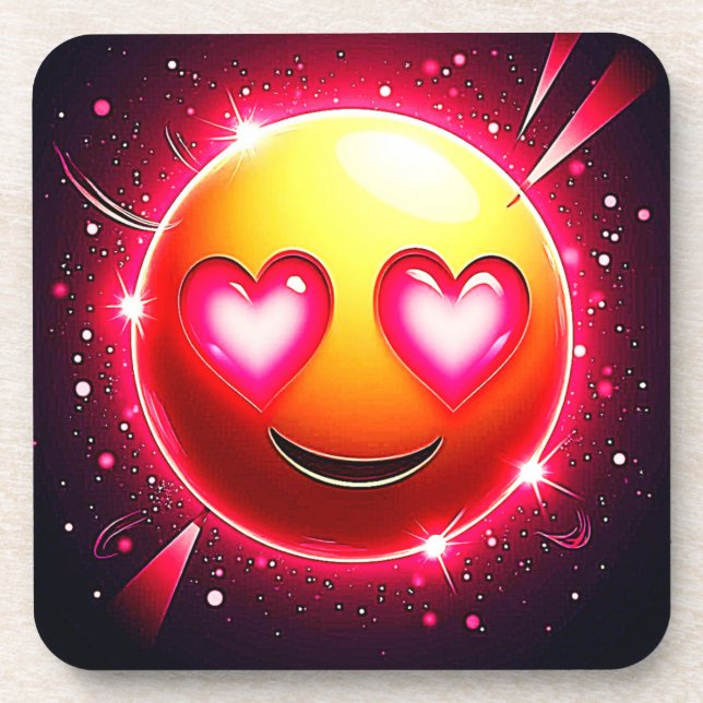 Porta-copo Love Sparkle Emoji Hearts (Frente)