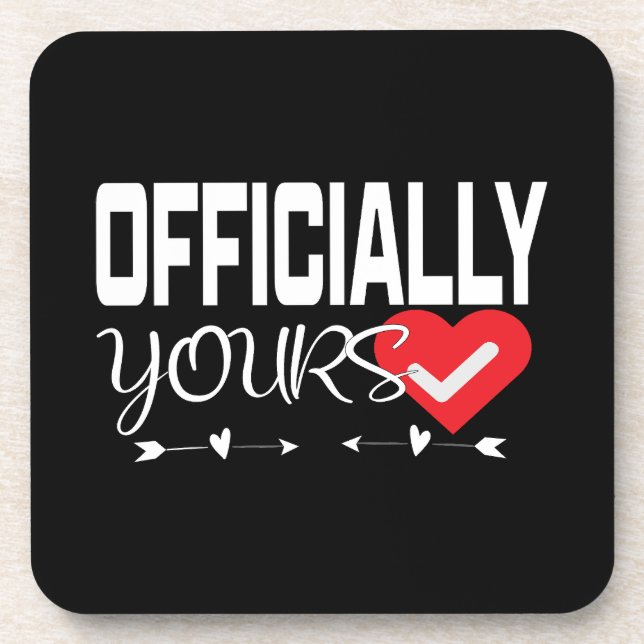 Porta-copo Love Verified Heart Checkmar (Frente)