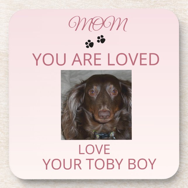Porta-copo Loved Mom Pet Photo Keepsake (Frente)