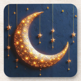 Porta-copo Lua crescente belamente iluminada