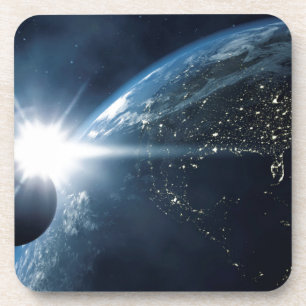 Porta-copo Lua terrestre e sol