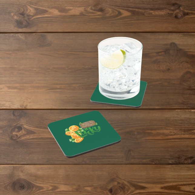 Porta-copo Lucky Coin Hard plastic coaster (Criador carregado)