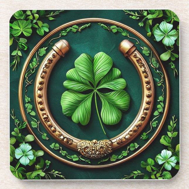 Porta-copo Lucky Horsfere e Clover Design (Frente)