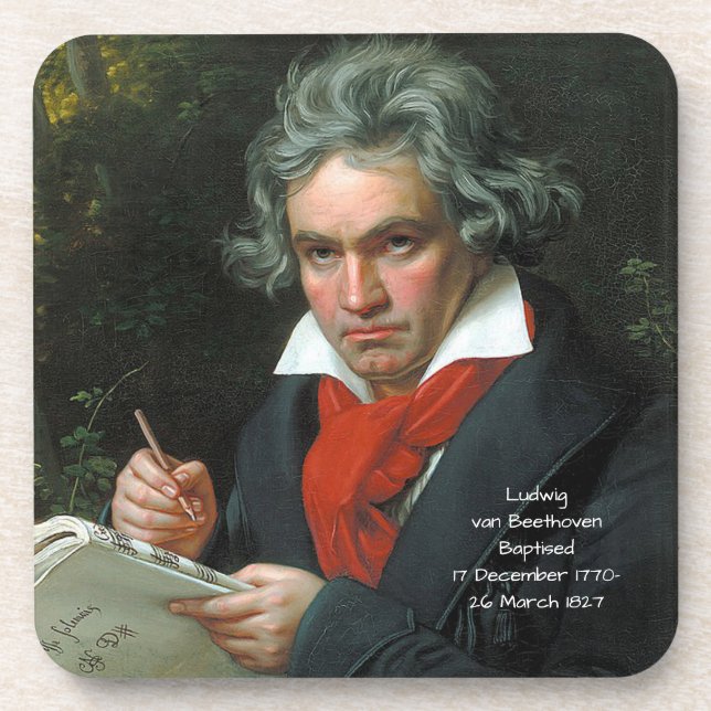 Porta-copo Ludwig van Beethoven, 1820 (Frente)