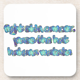 Porta-copo Lute contra o Cancer da pele, passe o chapéu, Haku