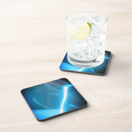 Porta-copo Luz branca azul escura no vidro