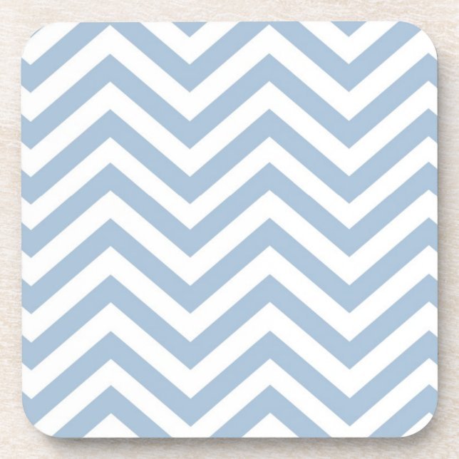 Porta-copo Luz - Grunge azul Chevron Textured (Frente)