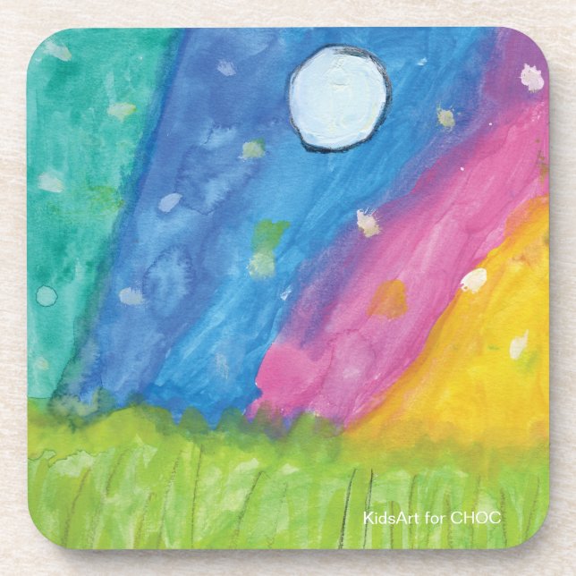 Porta-copo Luzes de norte - CriançasArt para COC (Frente)