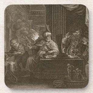 Porta-copo Lycaon metamorfoseou em um lobo, 1731 (a gravura)