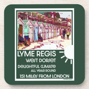 Porta-copo Lyme Regis Dorset England Vintage Feriado Britânic
