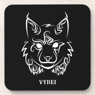 Porta-copo Lynx Tribal Preto e Branco