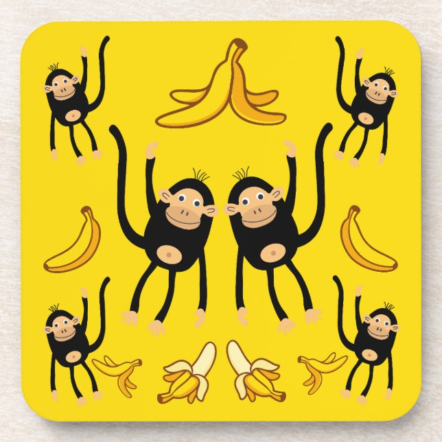 Porta-copo Macaco Cinto E Impressão De Banana (Frente)