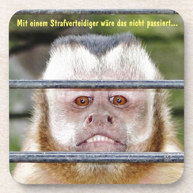Porta-copo macaco-clínquer - Knastaffe (Frente)