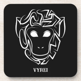 Porta-copo Macaco preto e branco tribal