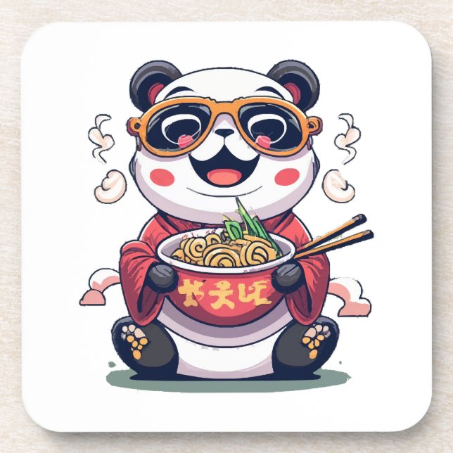 Porta-copo Macarrão Panda (Frente)