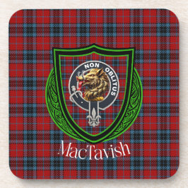 Porta-copo MacTavish Scottish Clan Tartan & Crest