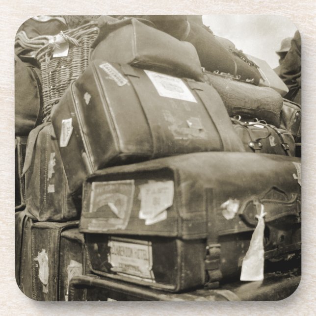 PORTA-COPO MADEIRA DE EQUIPE DE BAGAGEM VIAGEM 1890 (Frente)