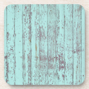 Porta-copo Madeira Rústica Com Dificuldade em Teal