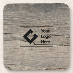 Porta-copo Madeira rústica feita sob encomenda com logotipo