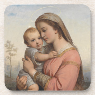 Porta-copo Madona e Menino