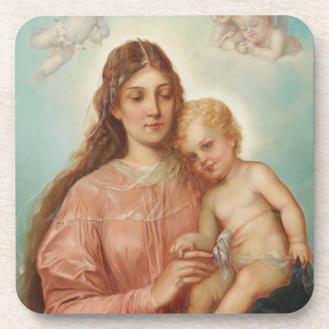 Porta-copo Madona e Menino (Frente)