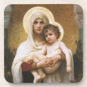 Porta-copo Madonna dos Rosas de Bouguereau