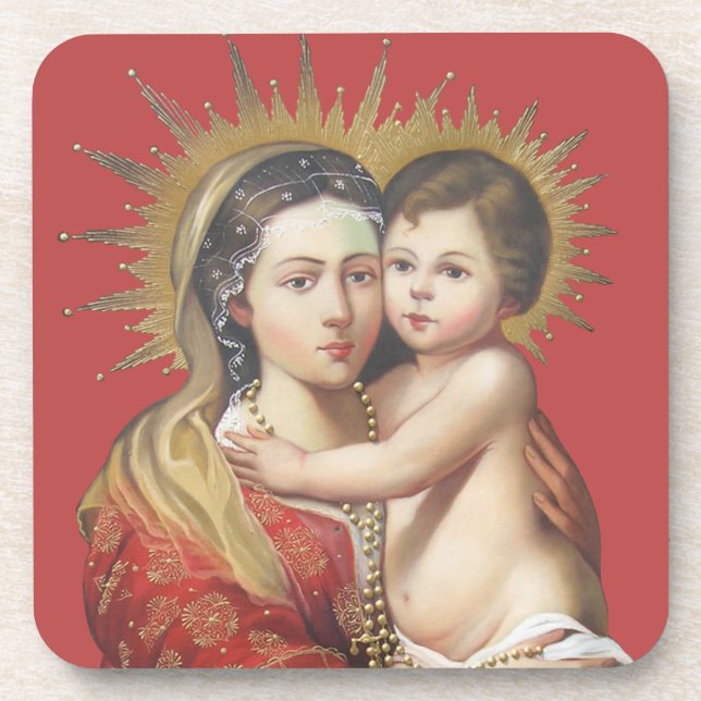 Porta-copo Madonna e Criança (Frente)