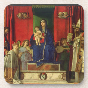 Porta-copo Madonna e criança (Altarpiece de Barbarigo) 1488