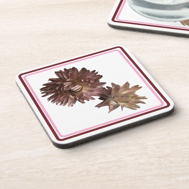 Porta-copo madre rosa e morango vermelho escuro (Left Side)