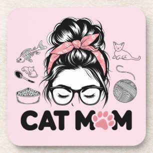 Porta-copo "Mãe de Gato" Mulheres Divertidas Amantes de Gatos