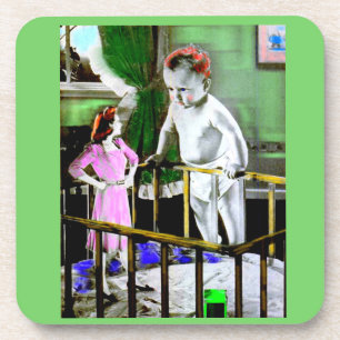 Porta-copo Mãe dos anos 40 e seu bebê gigante