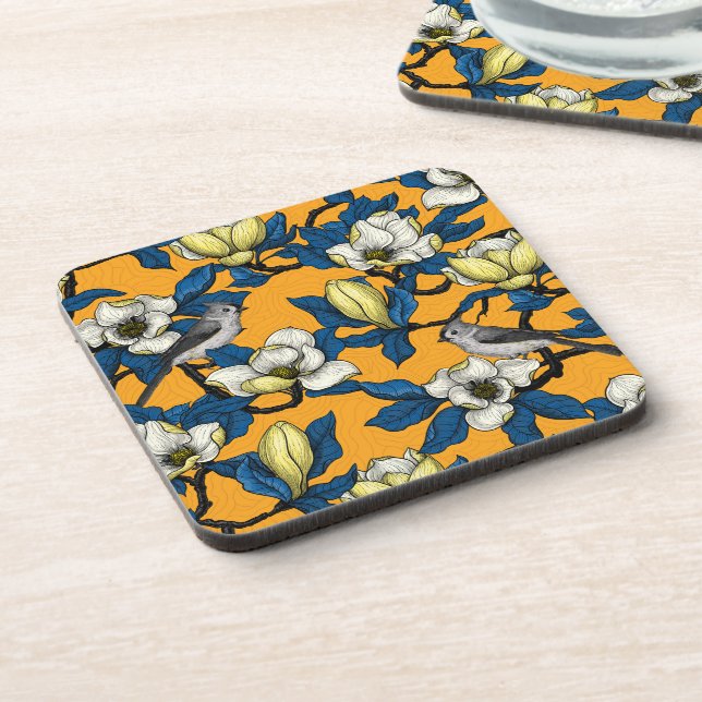 Porta-copo Magnólia florescente e pássaro-do-titrato 3 (Left Side)