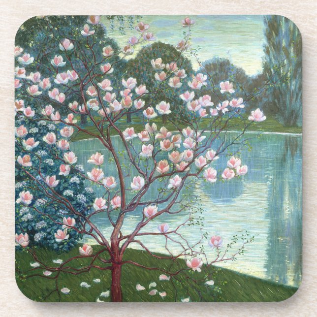 Porta-copo Magnólia (óleo em canvas) (Frente)