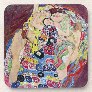 Porta-copo Maiden (Virgem), Gustav Klimt, Vintage Art Nouveau