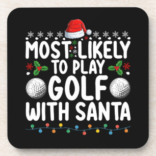 Porta-copo Mais Propenso a Jogar Golfe com o Papai Noel Natal