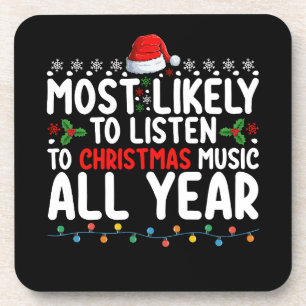 Porta-copo Mais Propenso a Ouvir Música de Natal o Ano Todo