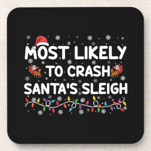Porta-copo Mais Provável Para Crash Santas Sleigh Engraçado N