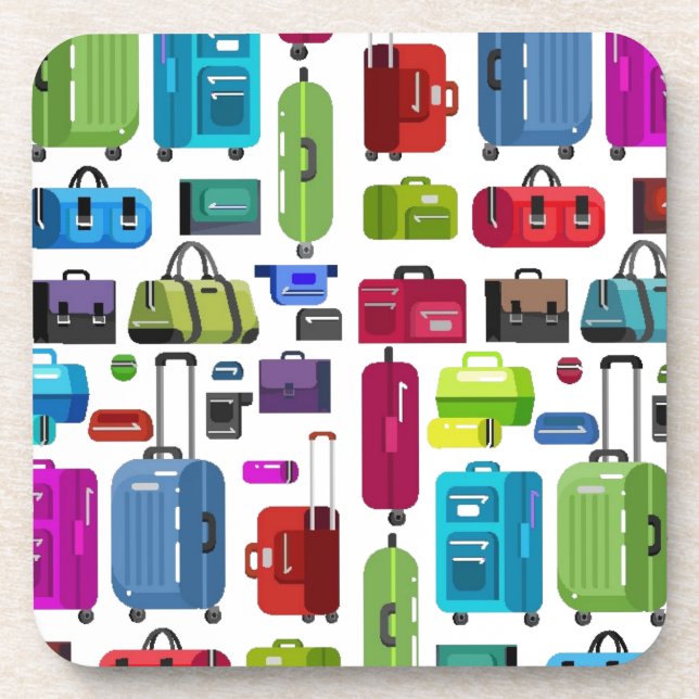 Porta-copo Malas de viagem de néon (Frente)