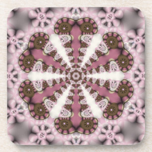 Porta-copo Mandala Country Rosa Terra : Conjunto de Seis