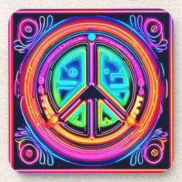 Porta-copo Mandala da Paz Neon