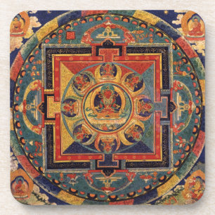 Porta-copo Mandala de Amitayus. Escola tibetana do século XIX