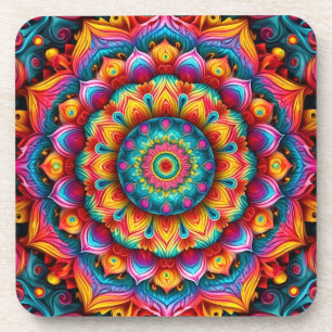 Porta-copo Mandala Geométrica Colorida Padrão-342678