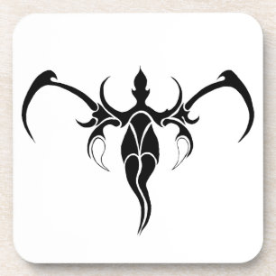 Porta-copo Mandalas de Elefante Tribal Ornamentado Preto e Br