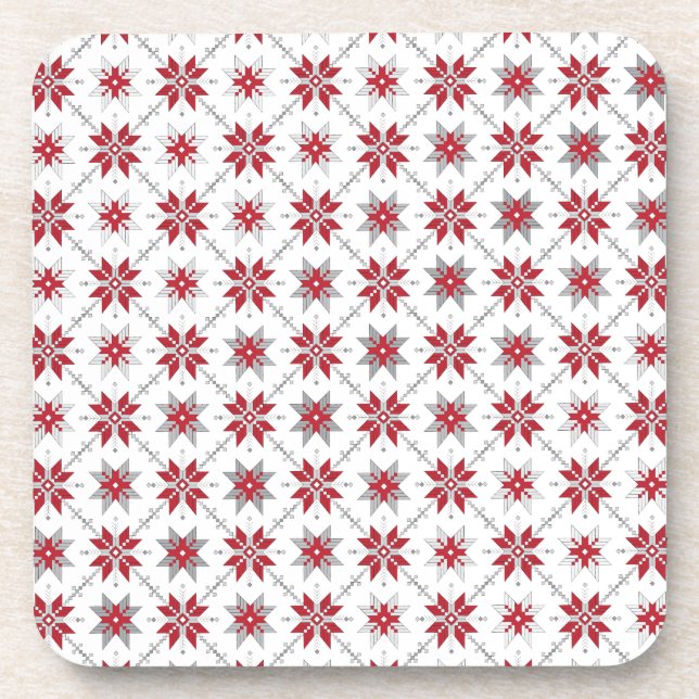 Porta-copo Manhã da Letónia - SN - padrão geométrico V (Frente)