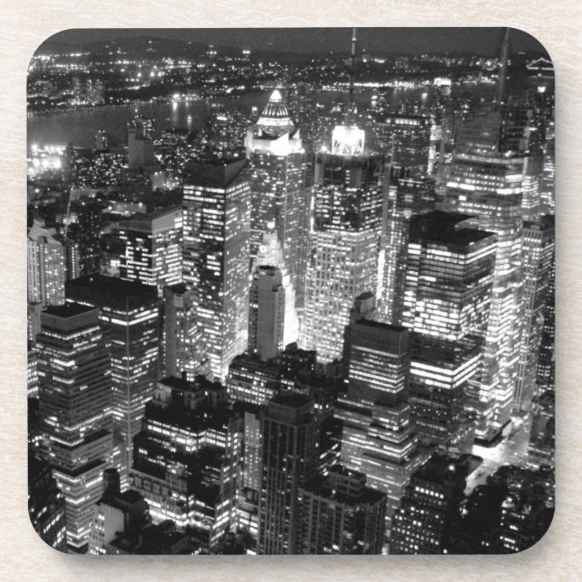 Porta-copo Manhattan Nova Iorque Night Black & White (Frente)