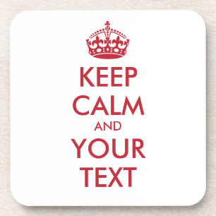 PORTA-COPO MANTENHA CALMA E SEU TEXTO