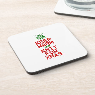 Porta-copo Mantenha-se aquecido e de acordo para o Natal